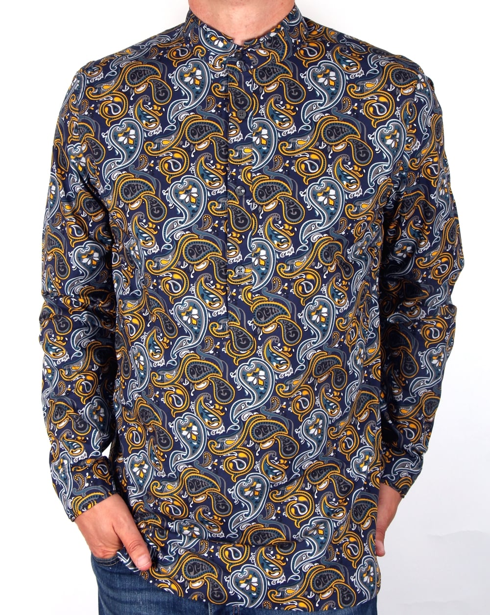 Pretty Green Stretford Kaftan Marineblau