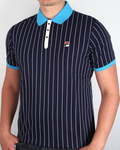 Fila Vintage Mk1 Settanta Poloshirt Marineblau/Malibublau