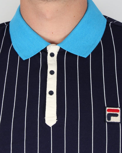 Fila Vintage Mk1 Settanta Poloshirt Marineblau/Malibublau