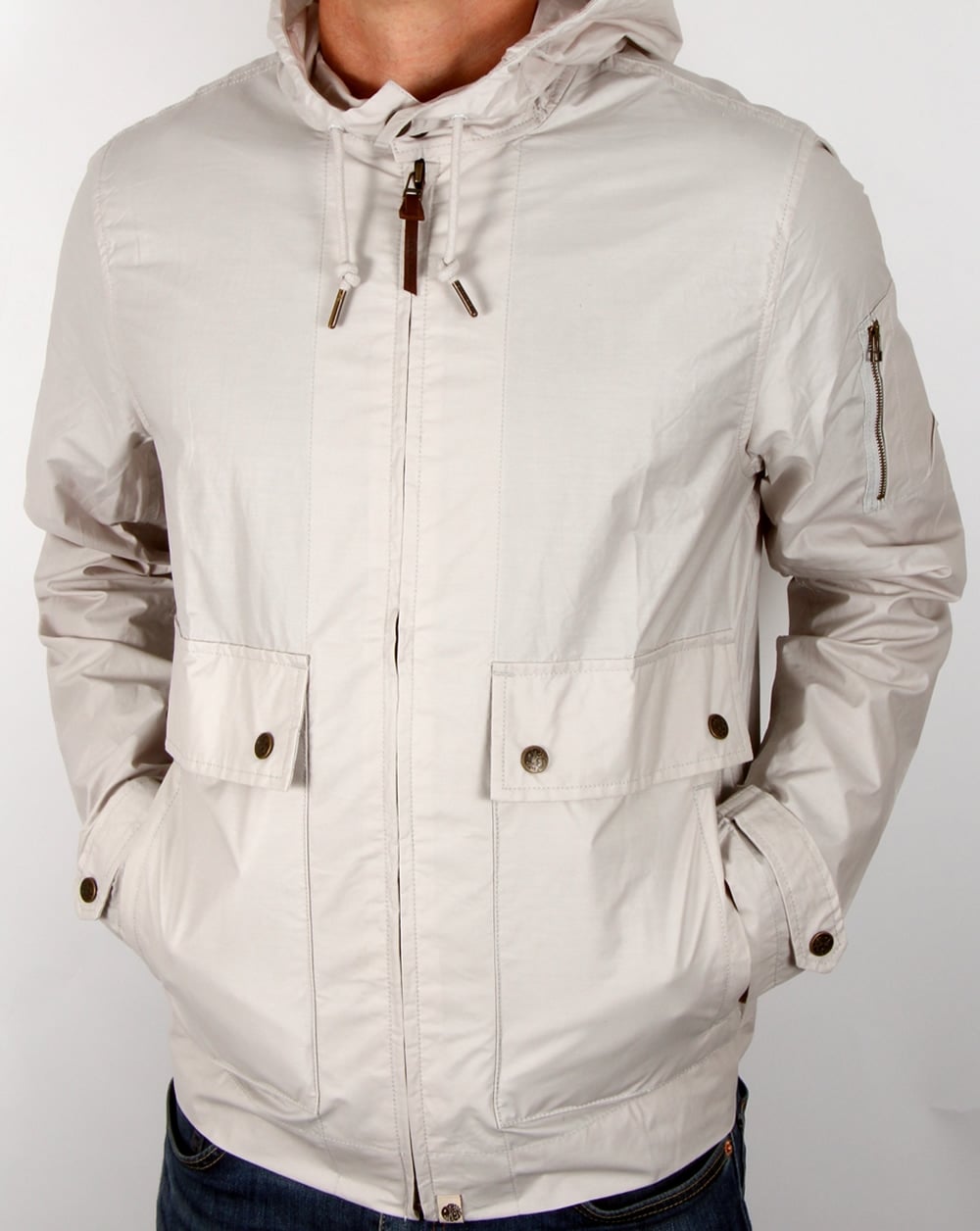 Pretty Green Wren Jacket Light Grey