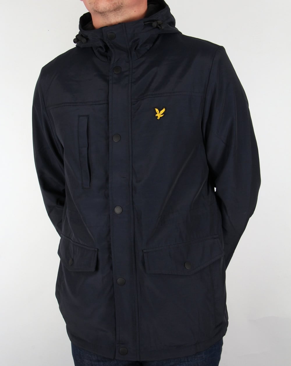 Lyle And Scott – Jacke mit Microfleece-Futter in Marineblau