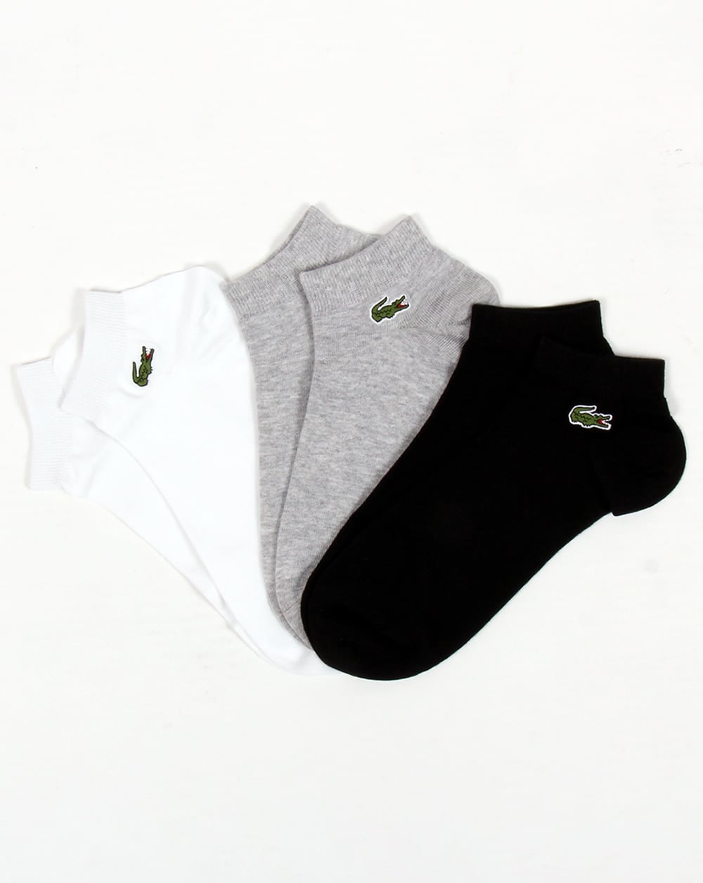 Lacoste Low Cut Socken 3er-Pack Weiß/Grau/Schwarz