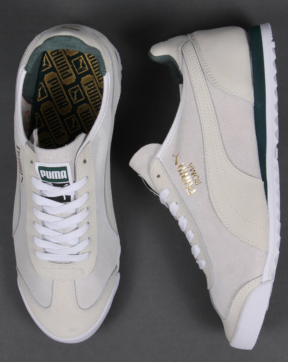 Puma Roma OG Leder-Sneaker Weiß/Grün