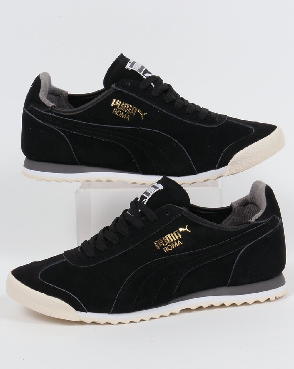 Puma Roma OG Leder-Sneaker Schwarz/Grau