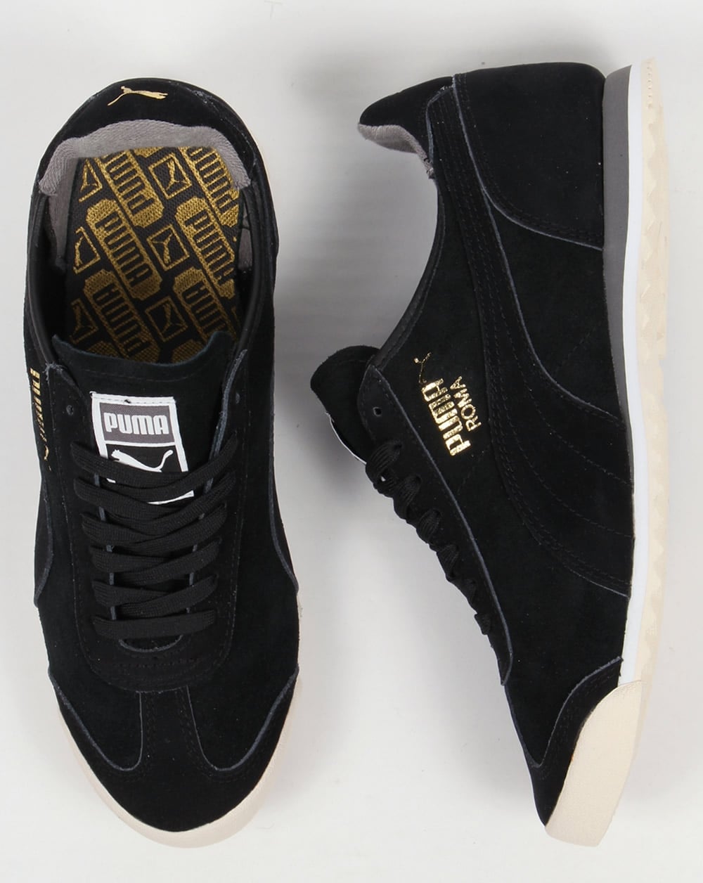 Puma Roma OG Leder-Sneaker Schwarz/Grau