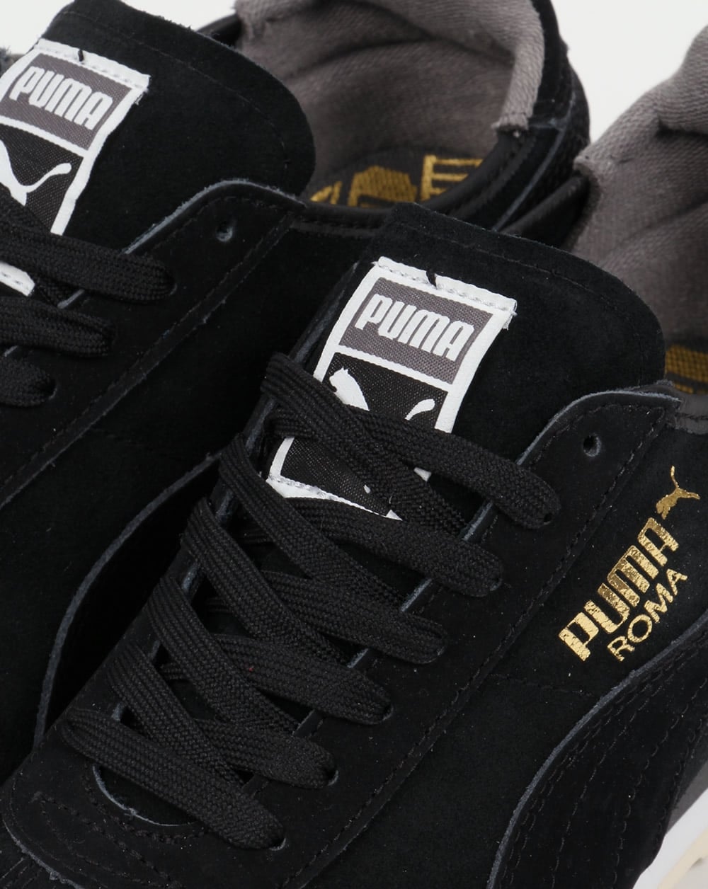 Puma Roma OG Leder-Sneaker Schwarz/Grau