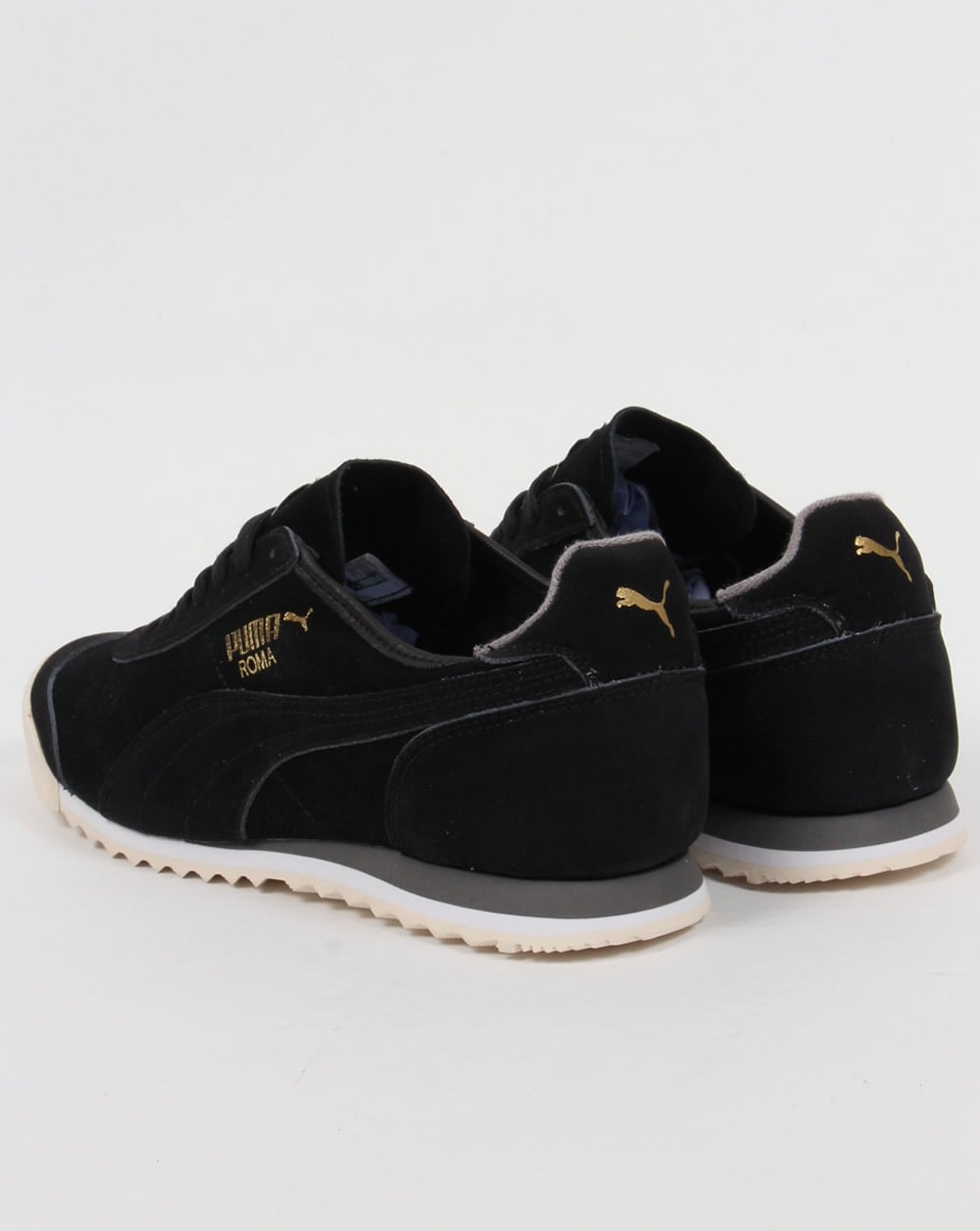 Puma Roma OG Leder-Sneaker Schwarz/Grau