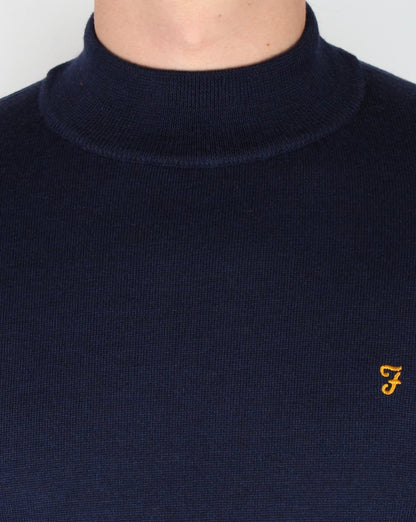 Farah Fenton High Rollkragenpullover, Marineblau