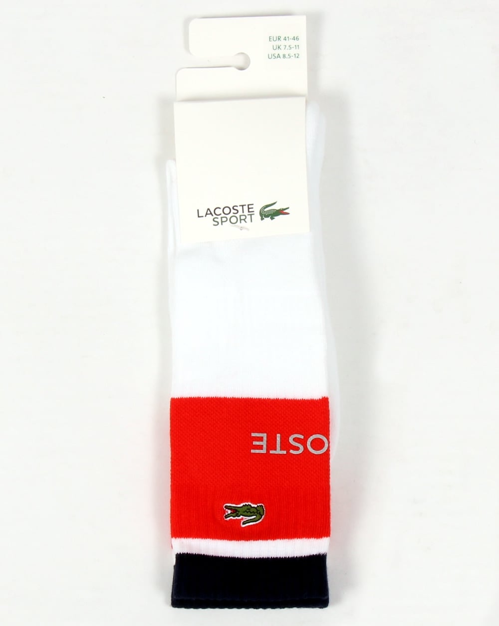 Lacoste Block Colour Socken Weiß/Marineblau/Rot