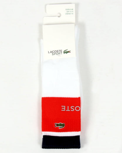 Lacoste Block Colour Socken Weiß/Marineblau/Rot