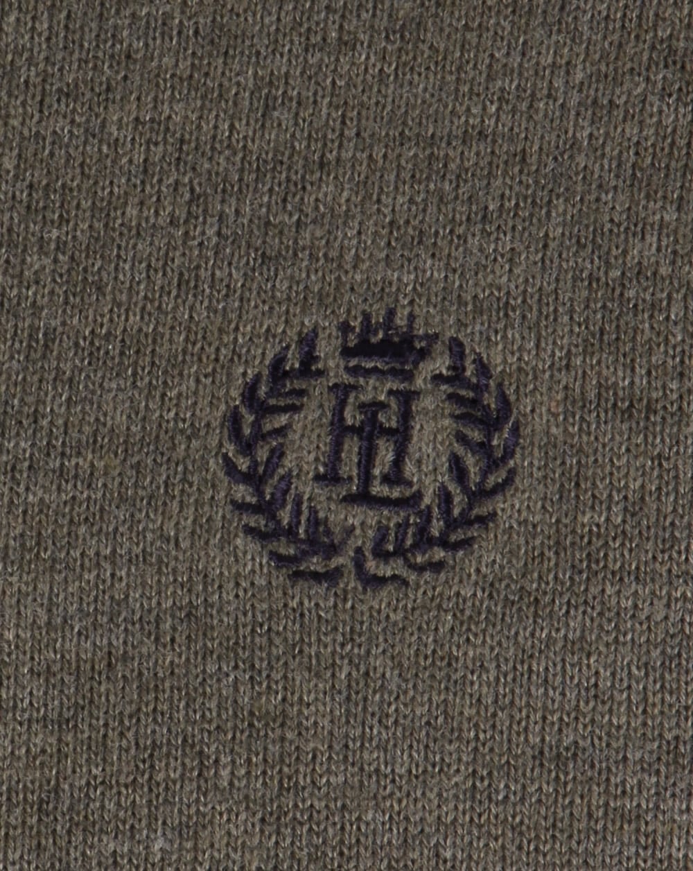 Henri Lloyd Rundhals-Strickjacke in Olivgrün