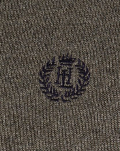 Henri Lloyd Rundhals-Strickjacke in Olivgrün