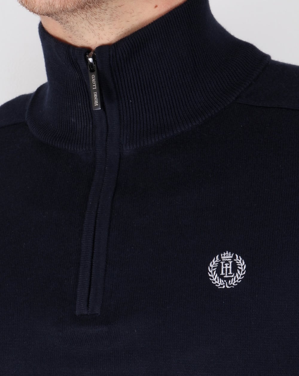 Henri Lloyd Strickpullover mit halbem Reißverschluss, Marineblau