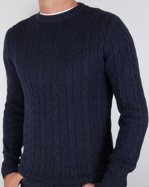 Henri Lloyd Kramer Cable Knit Jumper Indigo Marl