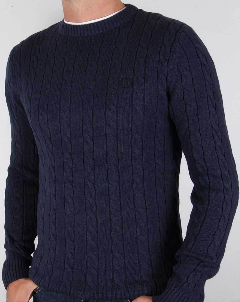 Henri Lloyd Kramer – Zopfmusterpullover, Indigomel