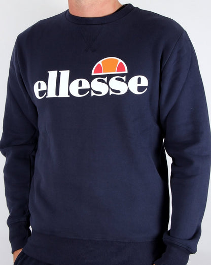 Ellesse – Sweatshirt mit Logo in Marineblau