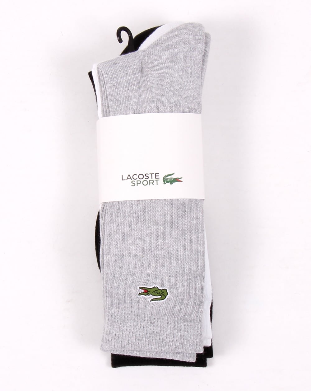 Lacoste Sport Tennissocken 3er-Pack Weiß/Grau/Schwarz