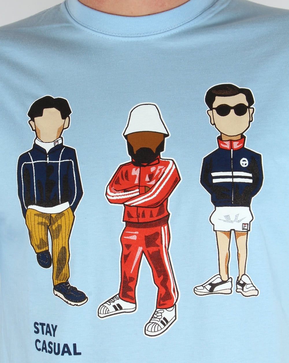 80er Casual Classics Minty Stay Casual T-Shirt Himmelblau