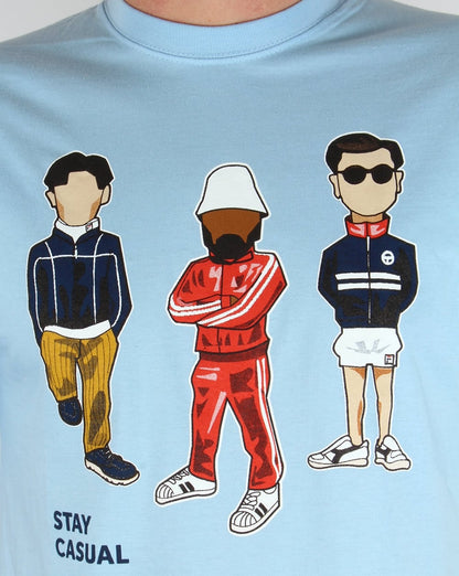 80er Casual Classics Minty Stay Casual T-Shirt Himmelblau