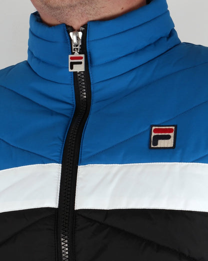 Fila Vintage 80er Skijacke Schwarz/Blau