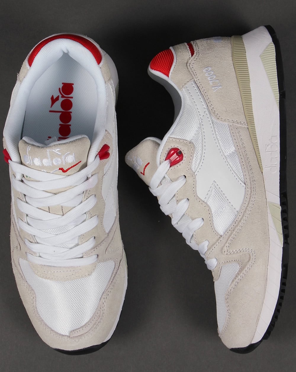 Diadora V7000 NYL II Sneaker Weiß/Rot