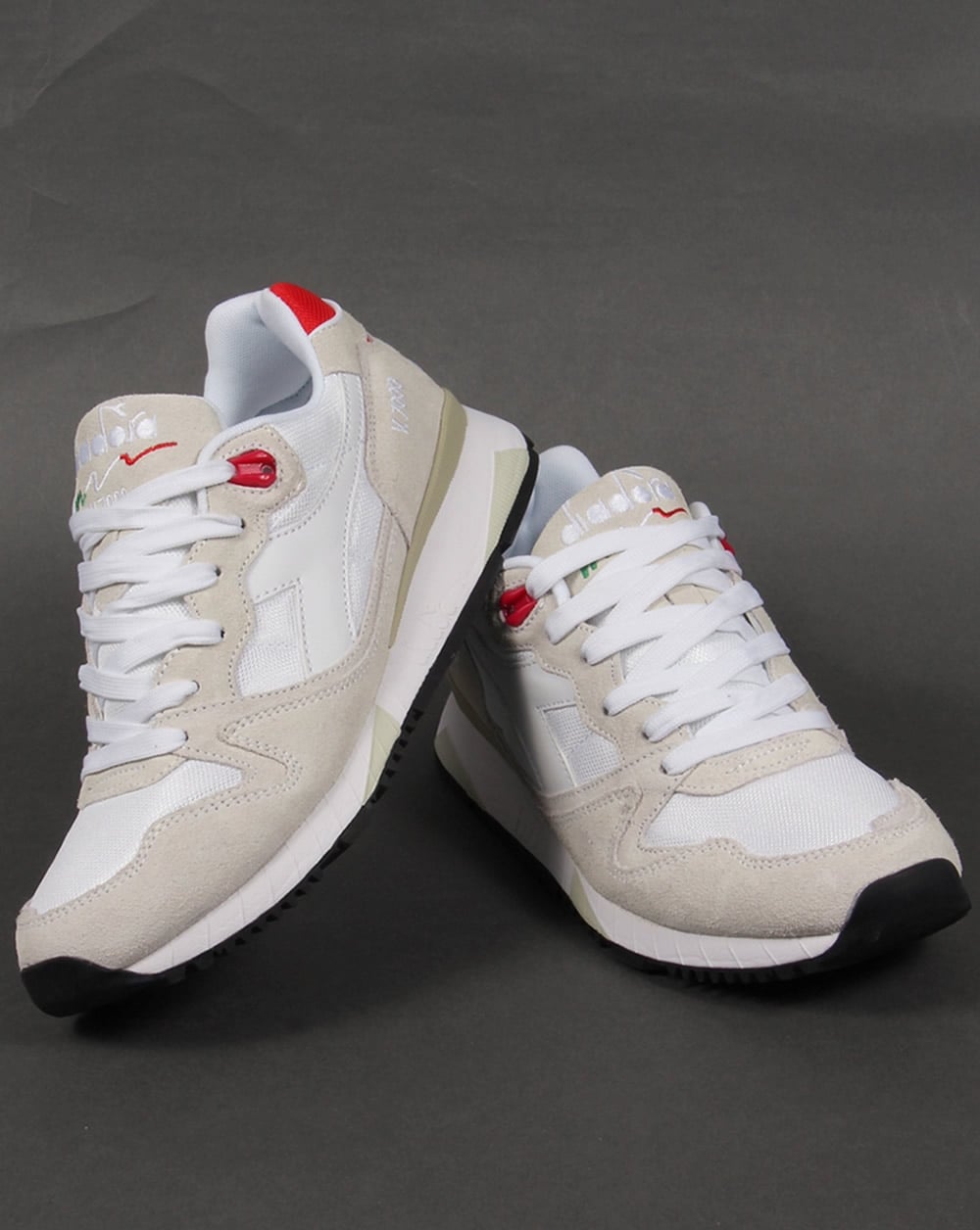 Diadora V7000 NYL II Sneaker Weiß/Rot