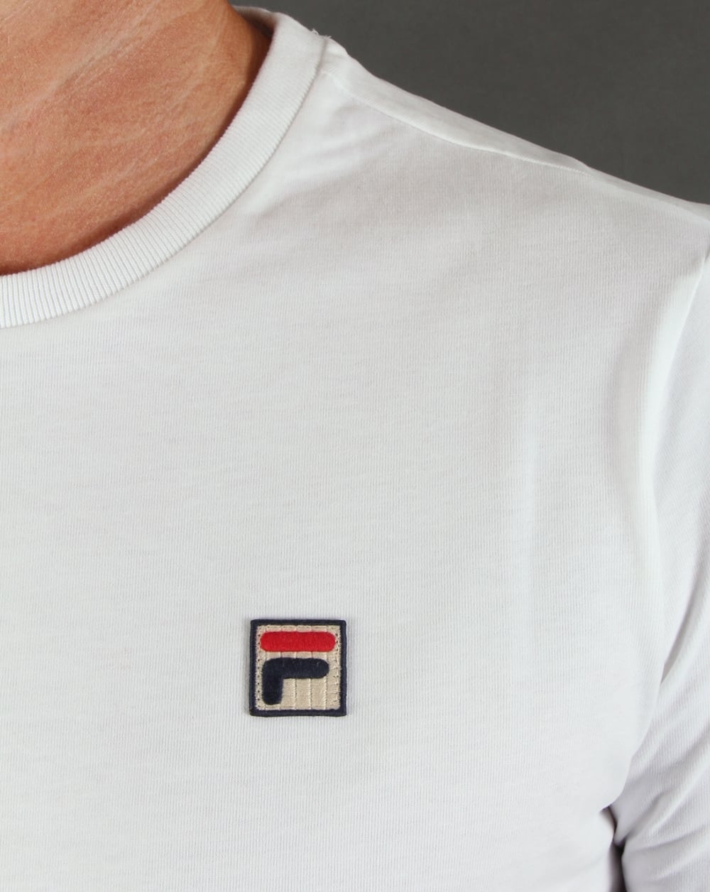 Fila Vintage Langarm-T-Shirt Weiß