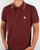 Pretty Green Tipped Polo Shirt Deep Burgundy
