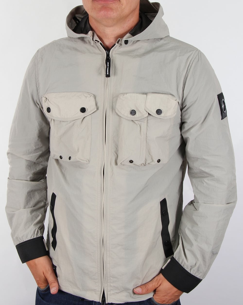 Marshall Artist Multi Pocket Overshirt Jacke Helles Sand