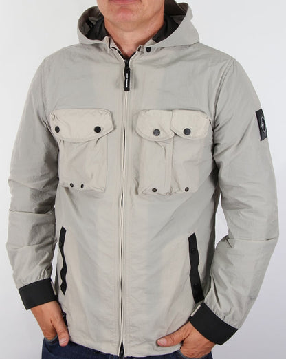 Marshall Artist Multi Pocket Overshirt Jacke Helles Sand