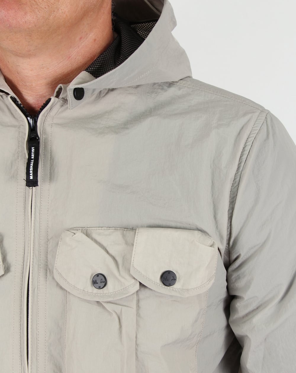 Marshall Artist Multi Pocket Overshirt Jacke Helles Sand