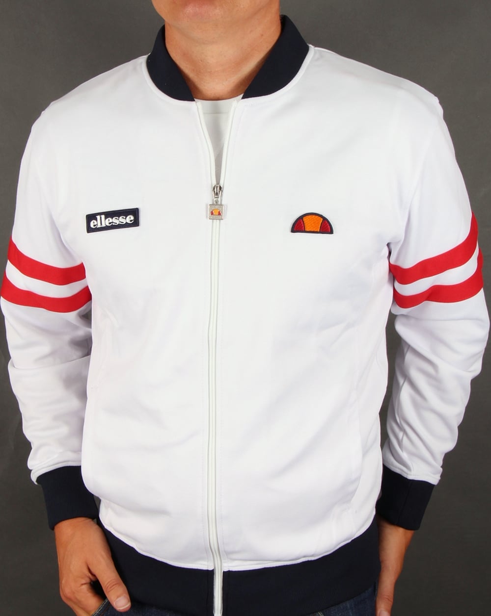 Ellesse – Roma – Trainingsjacke in Weiß