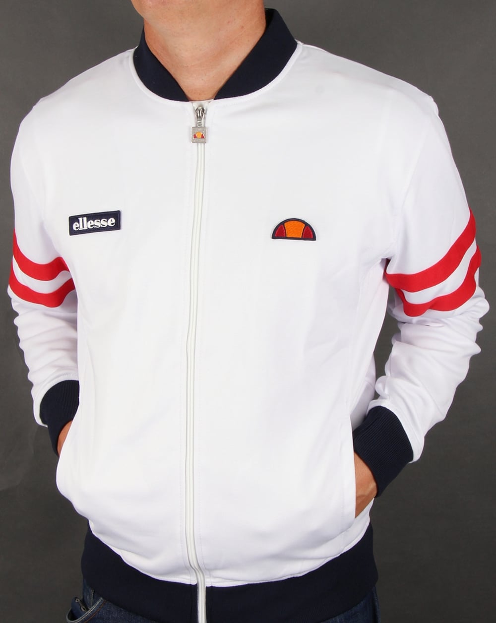 Ellesse – Roma – Trainingsjacke in Weiß