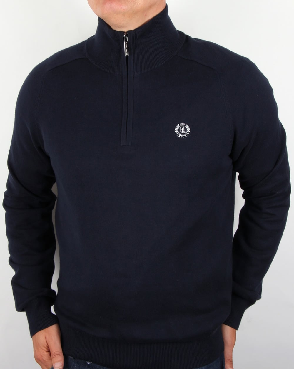 Henri Lloyd Strickpullover mit halbem Reißverschluss, Marineblau