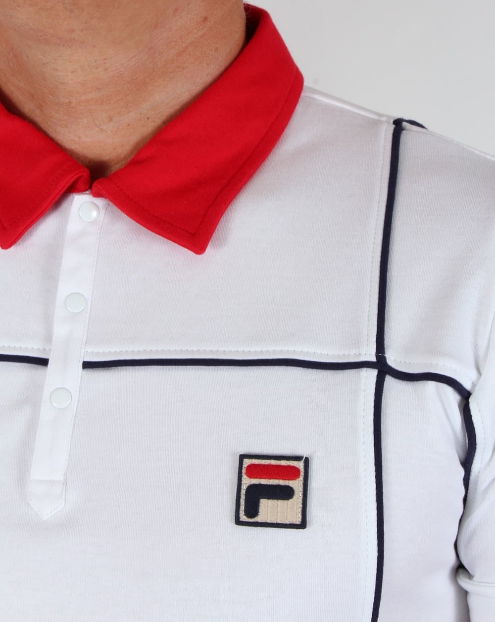 Fila Vintage Terrinda Polo Shirt White/Red
