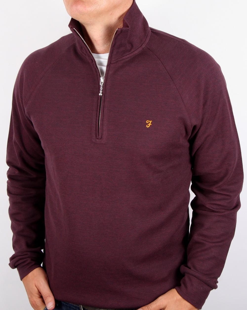 Farah QTR Zip-Pullover Aged Port