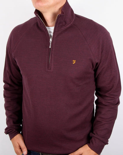 Farah QTR Zip-Pullover Aged Port