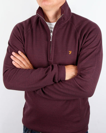 Farah QTR Zip-Pullover Aged Port