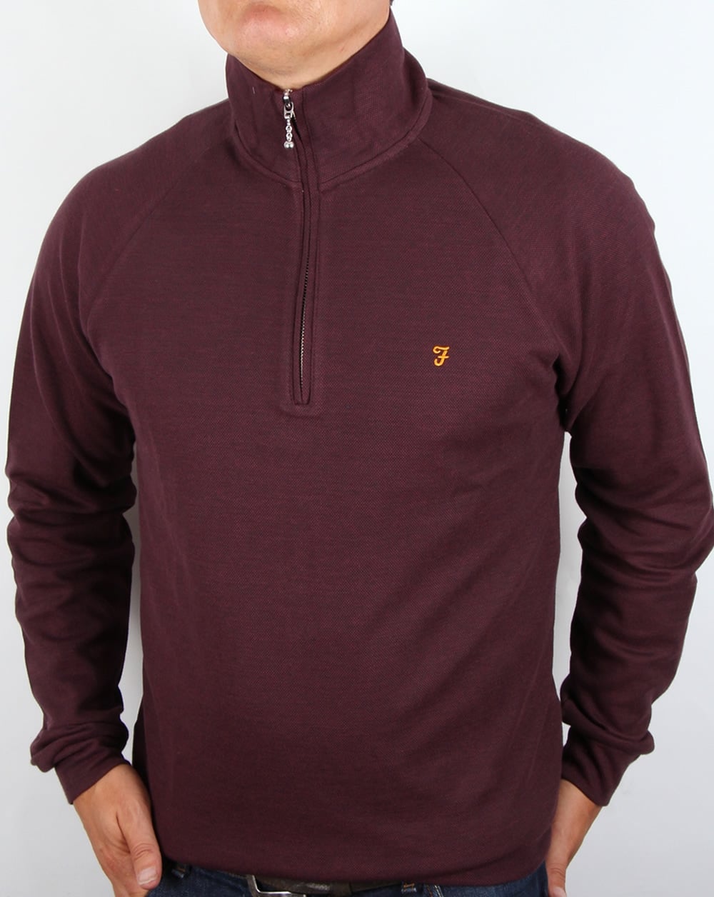 Farah QTR Zip-Pullover Aged Port