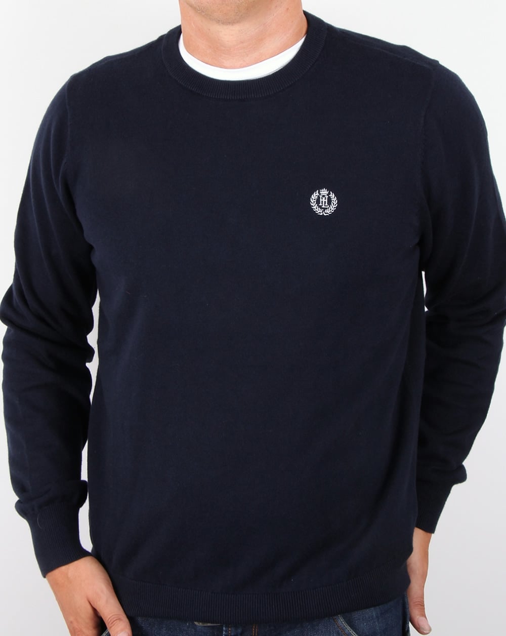 Henri Lloyd Rundhals-Strickjacke in Marineblau