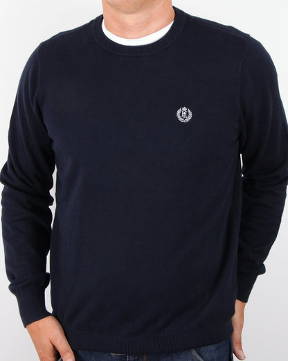 Henri Lloyd Rundhals-Strickjacke in Marineblau