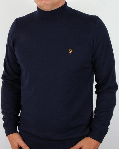 Farah Fenton High Rollkragenpullover, Marineblau
