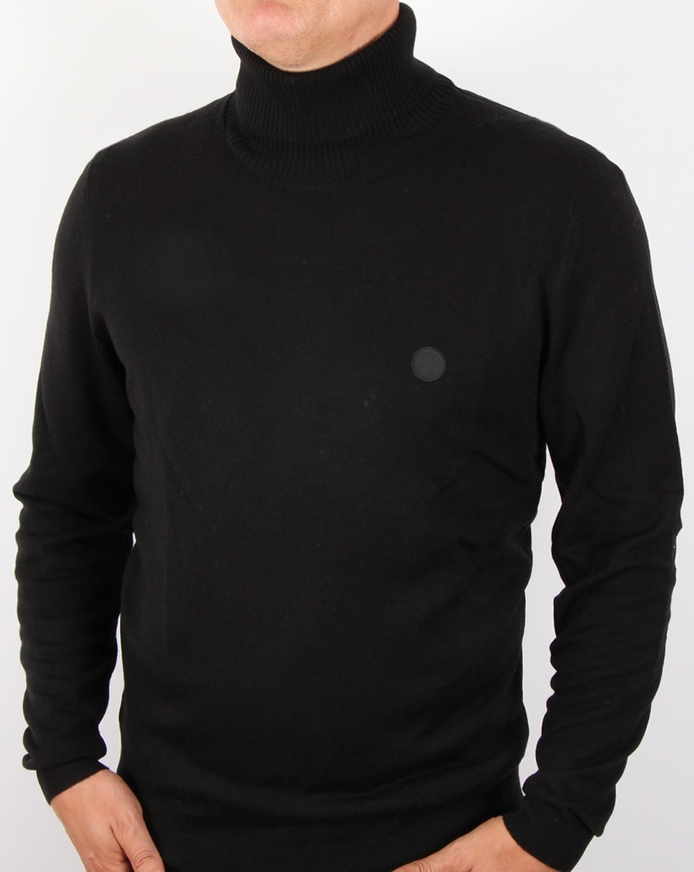 Pretty Green Harley Strickrollkragen Schwarz