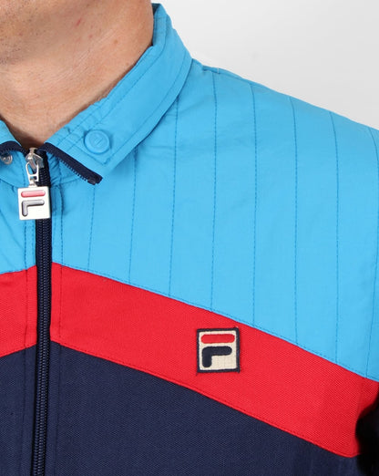 Fila Vintage Alpiaz Ski Track Top Marineblau/Blau/Rot