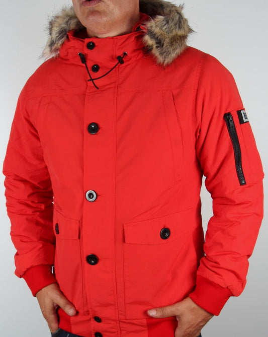 Weekend Offender Weekend Offender Pelz-Bomberjacke Rot