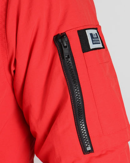 Weekend Offender Pelz-Bomberjacke Rot