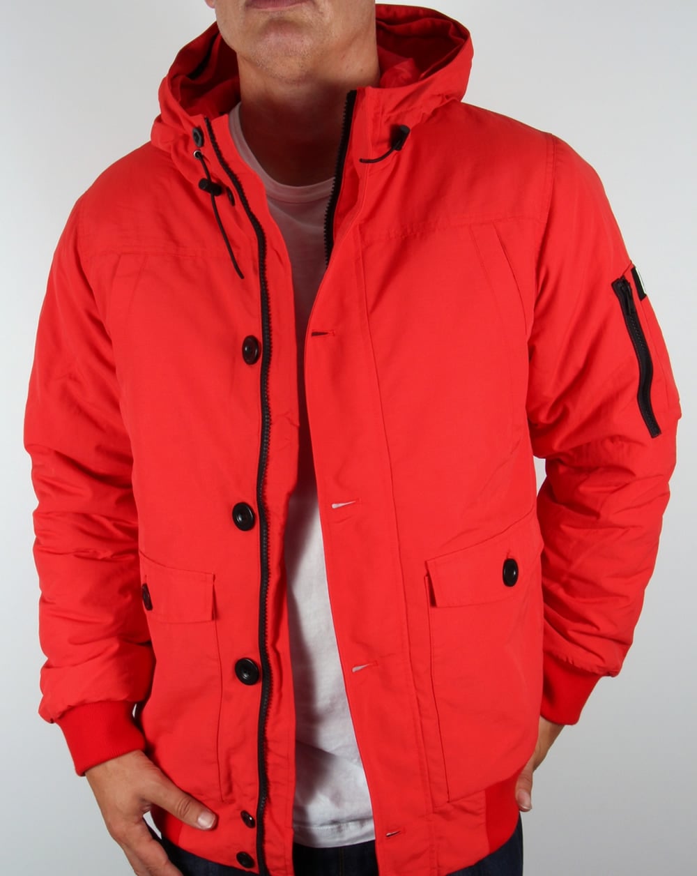Weekend Offender Pelz-Bomberjacke Rot