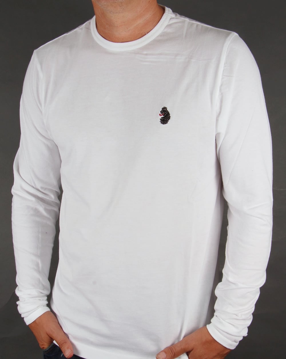 Luke Langarm-T-Shirt Weiß