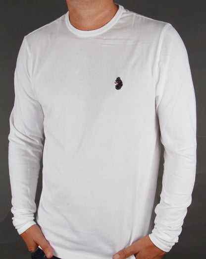 Luke Langarm-T-Shirt Weiß