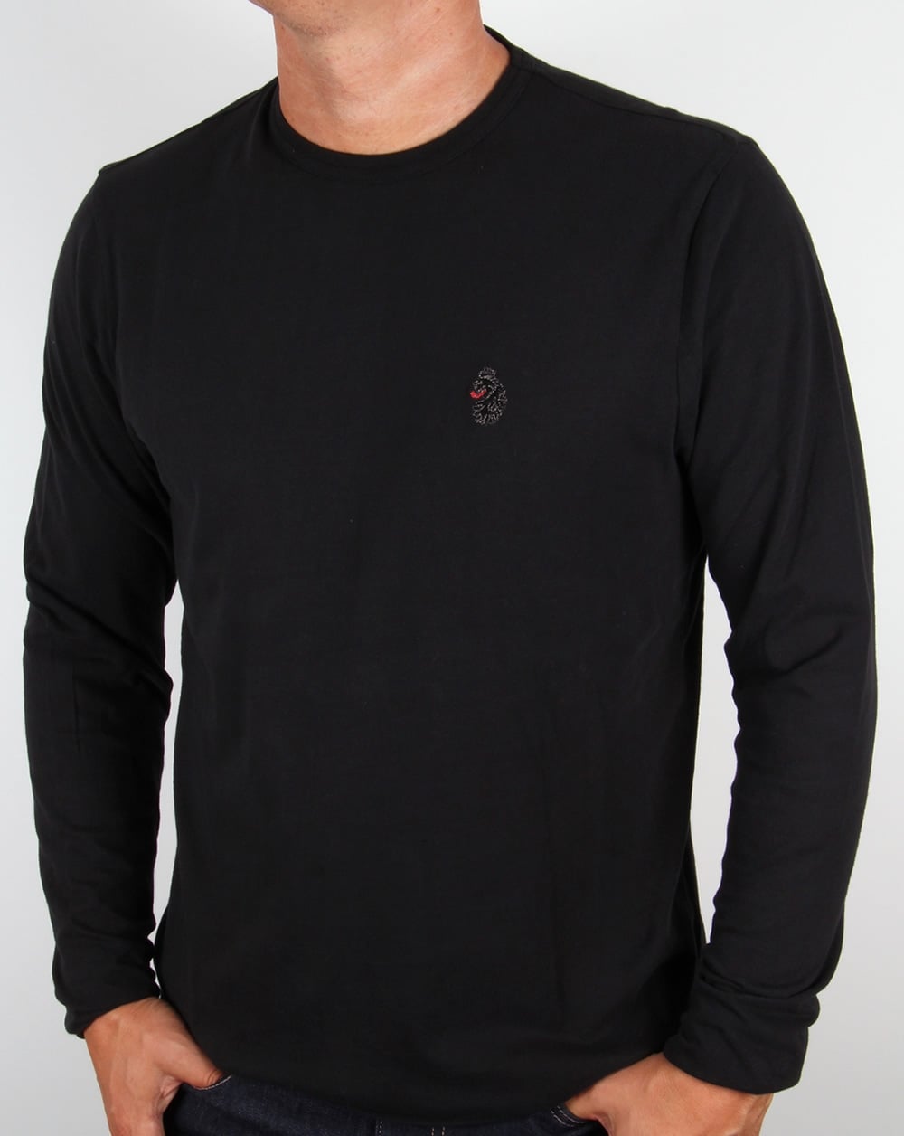Luke Langarm-T-Shirt Schwarz